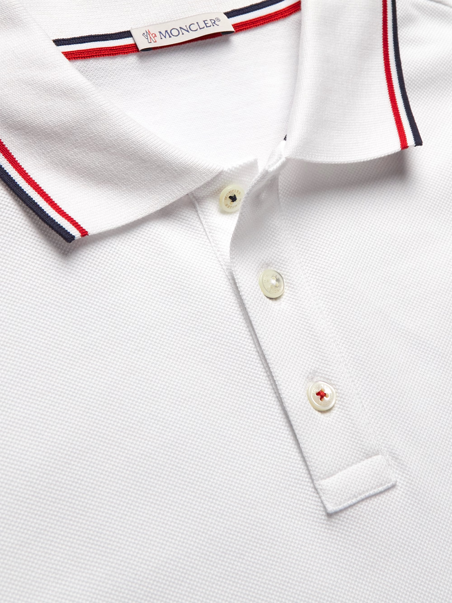 Tricolor Trimmed Piquet Polo Shirt