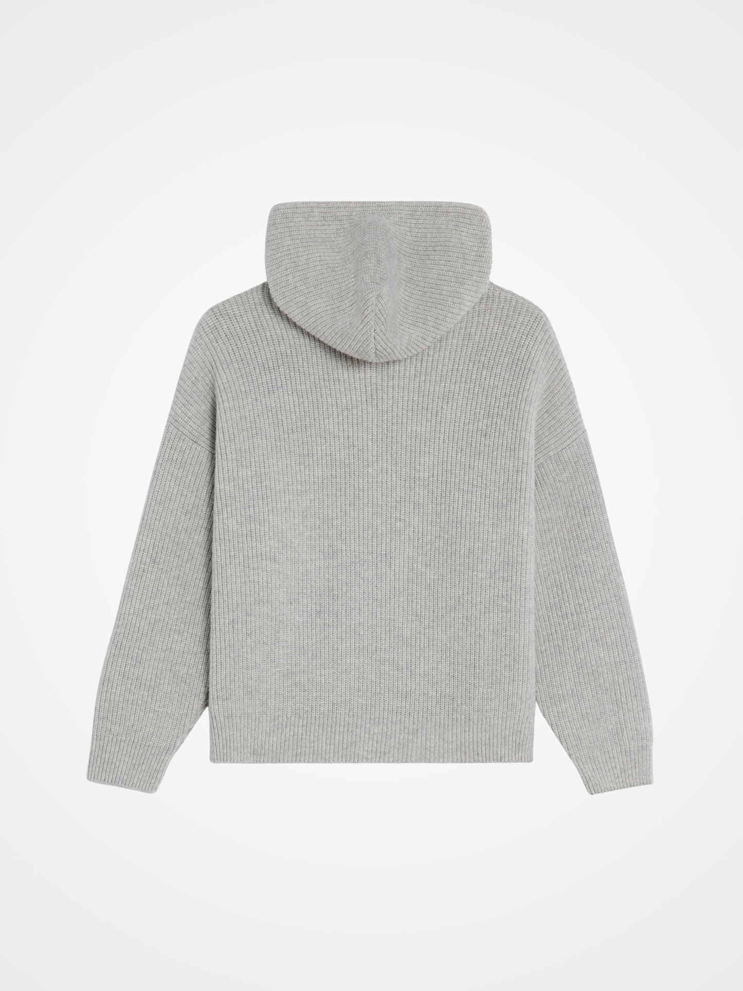Hooded Sweater In Ribbed Wool